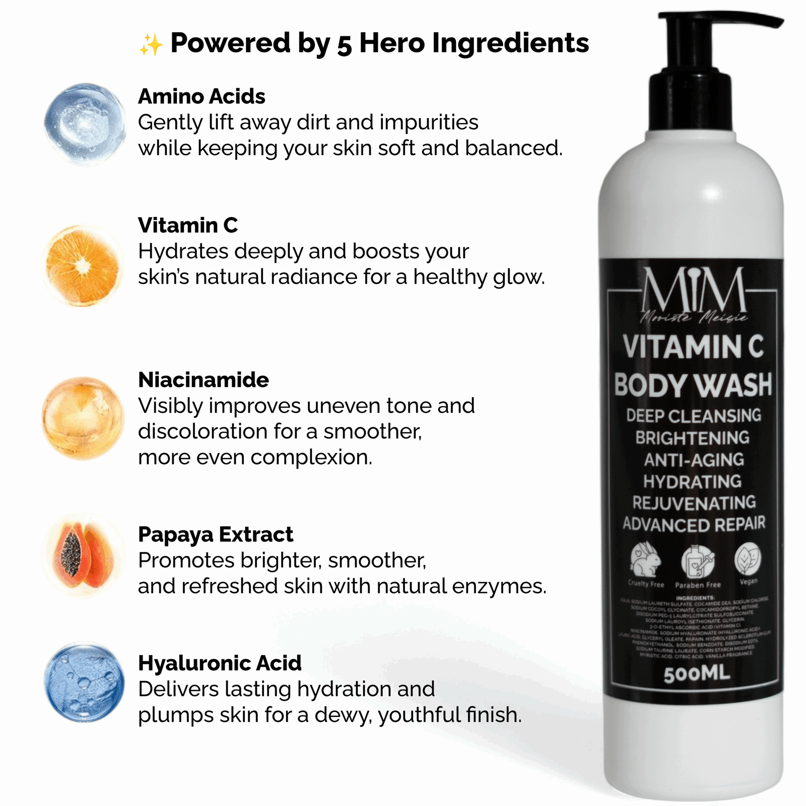 500ml Vitamin C Body Wash